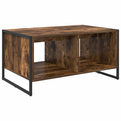 Couchtisch – Salontafel – Bijzettafel – Nachtkastje – Tafel – Multifunctioneel Design – 80 x 50 x 40 cm – Hardhout & Fiberboard – Compact voor Kleine Ruimtes – Modern Bruin