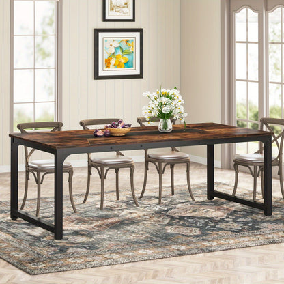 Eettafel – Eettafels – Keukentafel – Tafel – Eetkamertafel – Extra Lang – Stevig Metaal en Hout – Geschikt voor 4-6 Personen