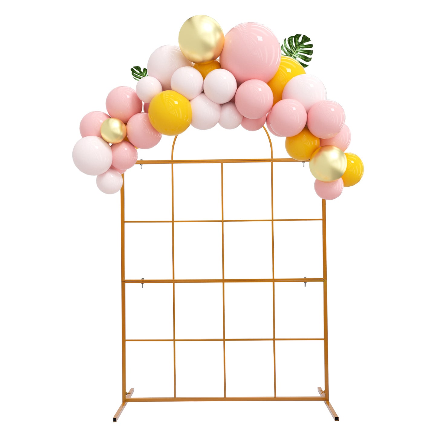 Assemblable Wedding Arch Pergola with Heavy-Duty Galvanized - Wide Wedding Garden Arbor, Lightweight Stable T-Base for Outdoor/, Easy Assembly for Weddings, Parties, Proms, Christenings (Backdrop) - 2-Size