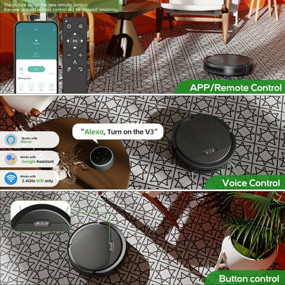 Robotstofzuiger – Robot Cleaner – Automatische Stofzuiger – Draadloze Zuiger – Slimme Schoonmaker – 4500 mAh Batterij – Wi-Fi Bediening