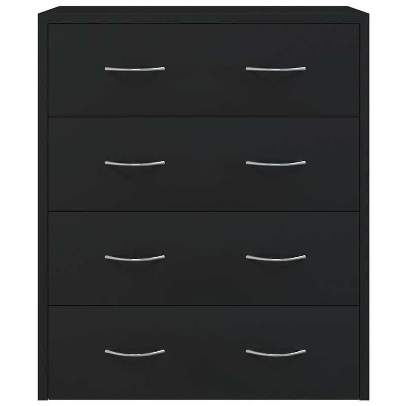Dressoir – Kast – Ladekast – Opbergmeubel – Sideboard – Zwart – Compact Formaat 60x30,5x71 cm – Duurzaam Hout en Kunststof