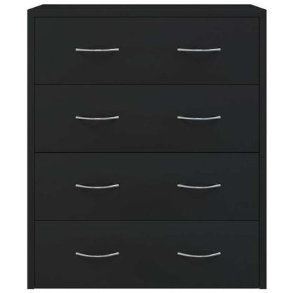 Dressoir – Kast – Ladekast – Opbergmeubel – Sideboard – Zwart – Compact Formaat 60x30,5x71 cm – Duurzaam Hout en Kunststof