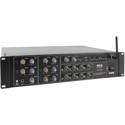8-Kanaals Bluetooth Versterker – Draadloze Audio Versterker – Multi-Zone Mixer – Home Stereo Receiver – PA Versterker – 4000 Watt Vermogen – Voice Priority Functie