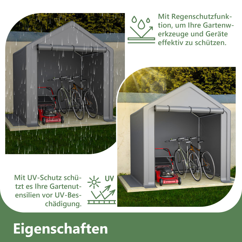 Tuinhuisje – Gereedschapsschuur – Tuinschuur – Fietsenstalling – Buitenberging – Ruim 190x170x200 cm – Robuust Gegalvaniseerd Stalen Frame