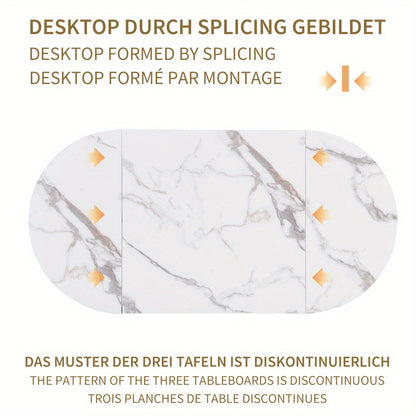 Eettafelset – Eethoek – Keukentafelset – Zitgroep – Tafeltje Met Krukken – Stalen Frame – Modern Wit Goud – 140x70x76 cm – Draaggewicht 120 kg