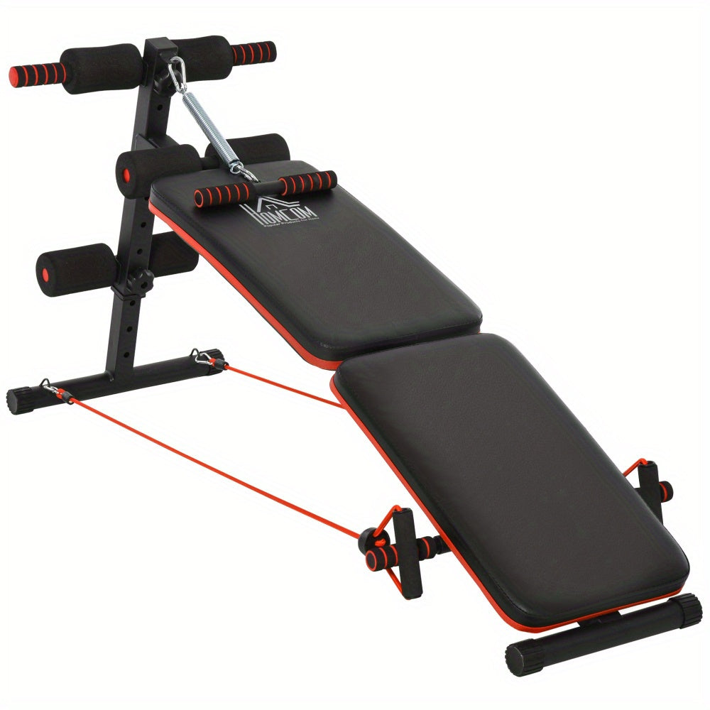 Sit-up Bank – Bauchtrainer – Trainingsbank – Fitnessbank – Core Trainer – Verstelbaar & Inklapbaar – Stalen Constructie – 110 kg Draagkracht