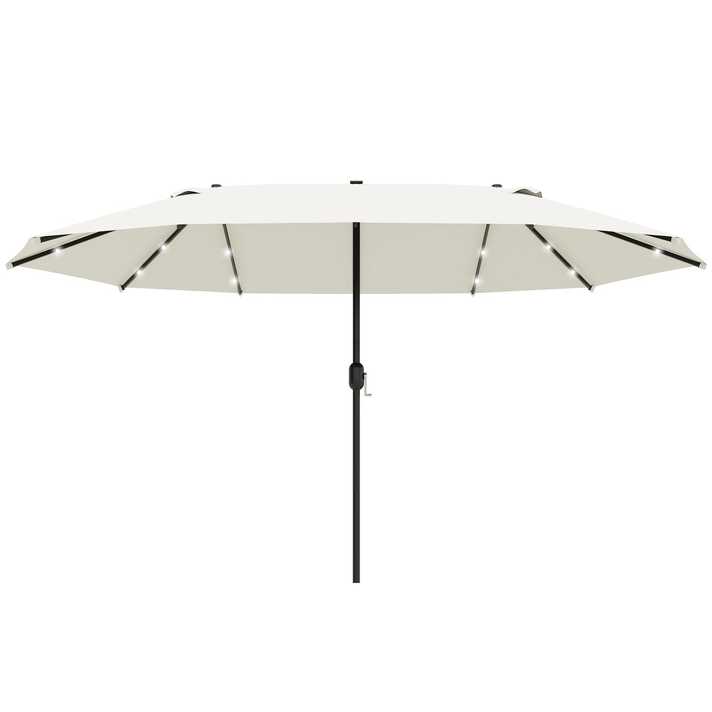 Ovale Zonwering – Schaduwdoek – Terrasdoek – Zonnescherm – Buitenluifel – Crème Kleur – 440 x 256 cm – Weerbestendig Materiaal