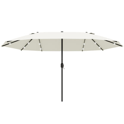Ovale Zonwering – Schaduwdoek – Terrasdoek – Zonnescherm – Buitenluifel – Crème Kleur – 440 x 256 cm – Weerbestendig Materiaal