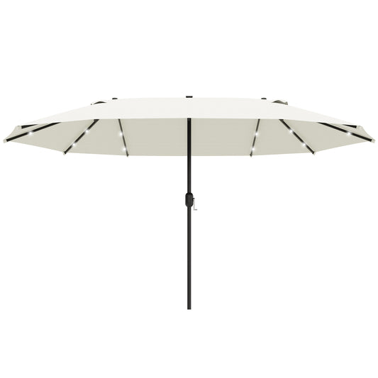 Ovale Zonwering – Schaduwdoek – Terrasdoek – Zonnescherm – Buitenluifel – Crème Kleur – 440 x 256 cm – Weerbestendig Materiaal