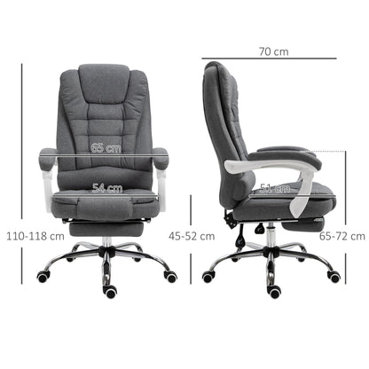 Bureaustoel – Bureaustoelen – Kantoorstoel – Draaistoel – Office Chair – Verstelbare Hoogte 110-118 cm – Uitschuifbare Voetensteun
