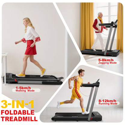 Loopband – Wandelband – Hardloopband – Treadmill – Walking Pad – 2,5 PK Motor – Inklapbaar met Bluetooth & 12 Programma’s
