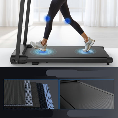 Loopband – Inklapbare Loopband – Compacte Loopband – Fitnessapparaat – Stille Motor – 12 Vooraf Ingestelde Programma’s - QUORE