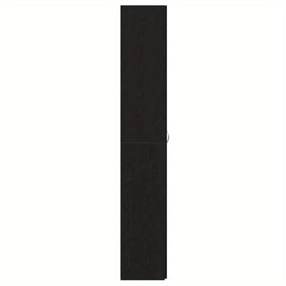Opbergkast – Opbergmeubel – Kast – Opbergkast Voor Kantoor – Zwarte Eikenhout Composiet – 60x32x190 cm – Stijlvol En Ruim – Duurzaam En Verplaatsbaar
