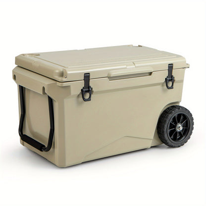 Koelbox – IJskoeler – Picknickkoeler – Campingkoeler – Mobiele Koelbox – Rotomolded Duurzaam Kunststof – 5-7 Dagen Koelduur – All-Terrain Wielen Donkergrijs
