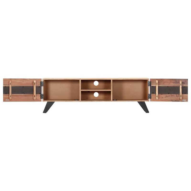 Tvmeubel – Tv-kast – Mediameubel – Opbergmeubel – Tv-console – Massief Acaciahout – Stevig Ontwerp – 140x30x45 cm