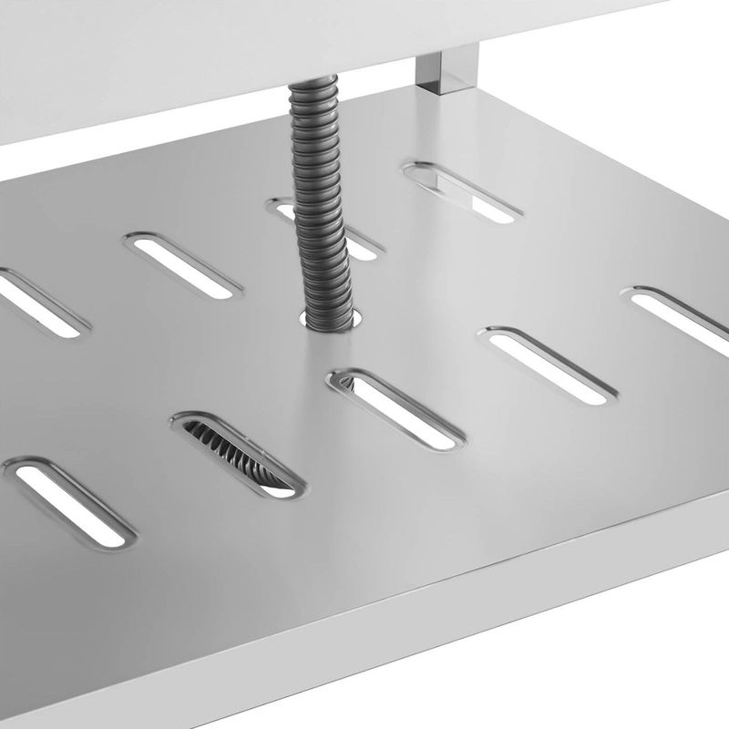 Eenpersoons Horeca Spoeltafel – Gastronomische Spoelbak – RVS Spoeltafel – Professionele Keukentafel – Laboratorium Spoeltafel – Extra Grote Spoelbak 51x52x24,5 cm – Verstelbare Poten & Hoge Rand 10 cm