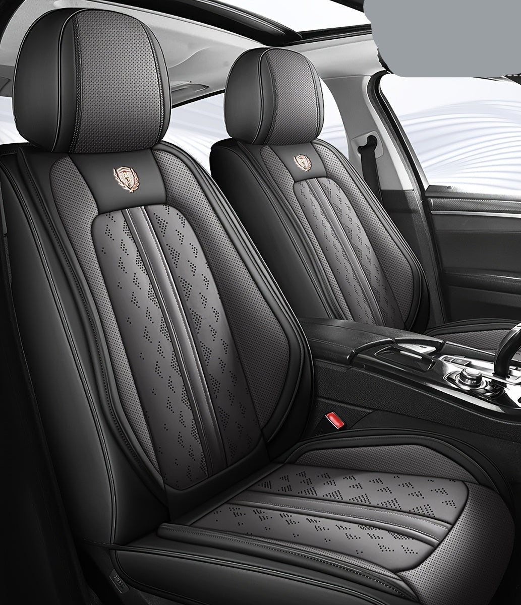 Autostoelhoezen – Autostoelhoezen – Stoelhoezen – Seat Covers – Stoelbekleding – Universele Pasvorm – Waterdicht Nappa Leer – Complete Set 5 Stoelen