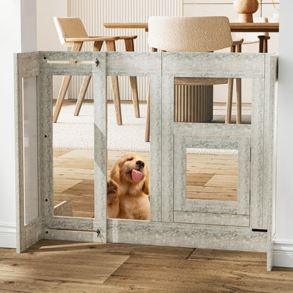 Dog Gate, Dog Fence, 80cm Tall, Extends Up To 100cm Wide, Safety Gate For Doorways, Stairs, Hallways, Indoor/Outdoor