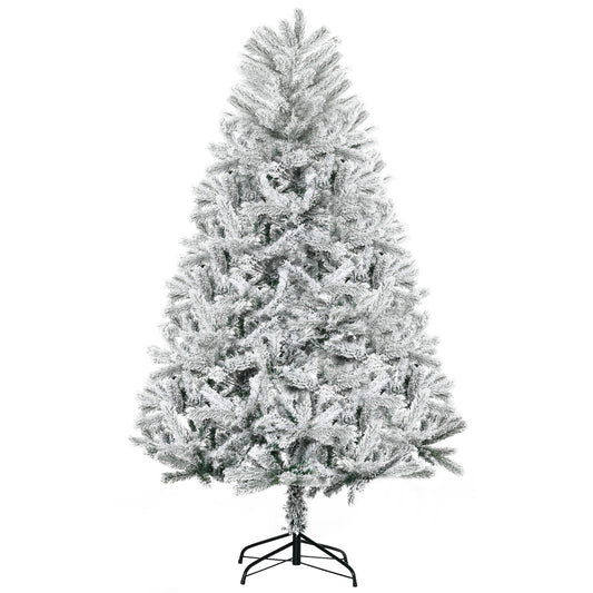 Kunstkerstboom – Nepboom – Sneeuwboom – Kerstboom Wit – Imitatie Nordmann – 180 Cm Hoog – 521 Sneeuwtakken