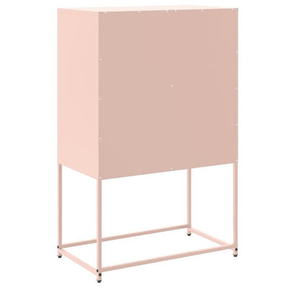 Sideboard 68.5x38.5x107cm steel pink Practical and removable