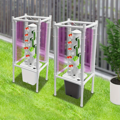 Hydroponische Plantenbak – Verticale Tuinieren – Hydrocultuur Toren – Moestuin Indoor – Kruidenbak – Ruimtebesparend Design – 6 Lagen Met 30 Plantplaatsen – Duurzaam Voedselveilig PP