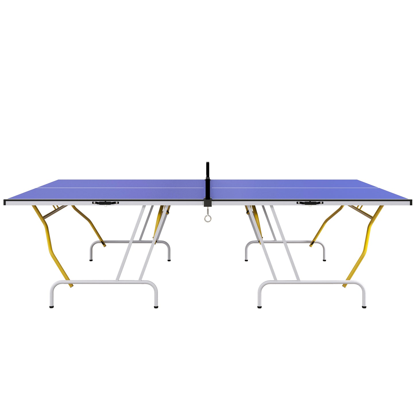 Opvouwbare Tafeltennistafel – Tafeltennistafel Binnen Buiten – Pingpongtafel – Tafeltennisset – Blauwe Tafel – Metalen Frame – Compleet Met Batjes en Net – 274x152x76 cm