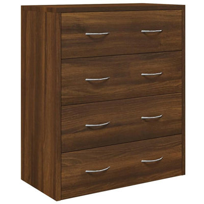 Ladekast – Ladenkast – Kommode – Opbergkast – Bruin – 4 Lades – Compact Formaat 60x30,5x71 cm – Hout & Metaal