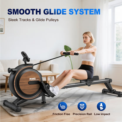 Magnetische Roeimachine – Roertrainer – Roeiapparaat – Fitness Roeimachine – Indoor Rower – 16 Verstelbare Weerstanden – Max. Gewicht 150 kg – Mat Zwart