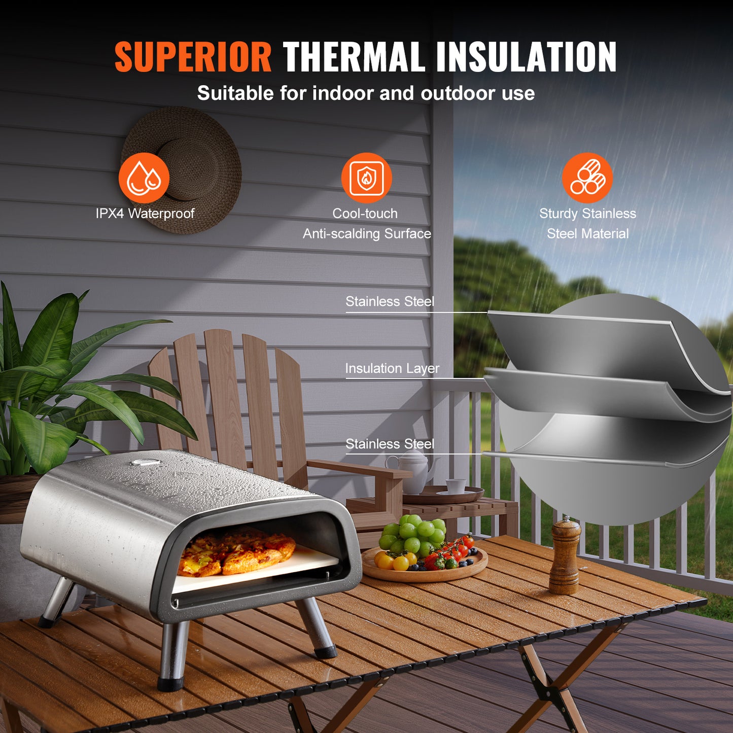 Pizzarette – Pizza Oven – Pizzamaker – Elektrische Oven – Tafeloven – Tot 850°C – Inclusief Timer en Draagtas