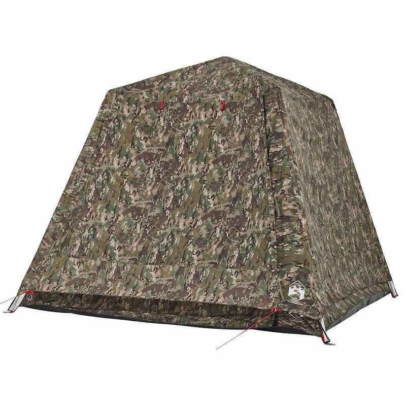 4-Persoons Tent – Kampeertent – Buitentent – Vissertent – Snel Opzetten – Lichtgewicht Polyester – Camouflage Groen – Met Ritsen Ventilatie