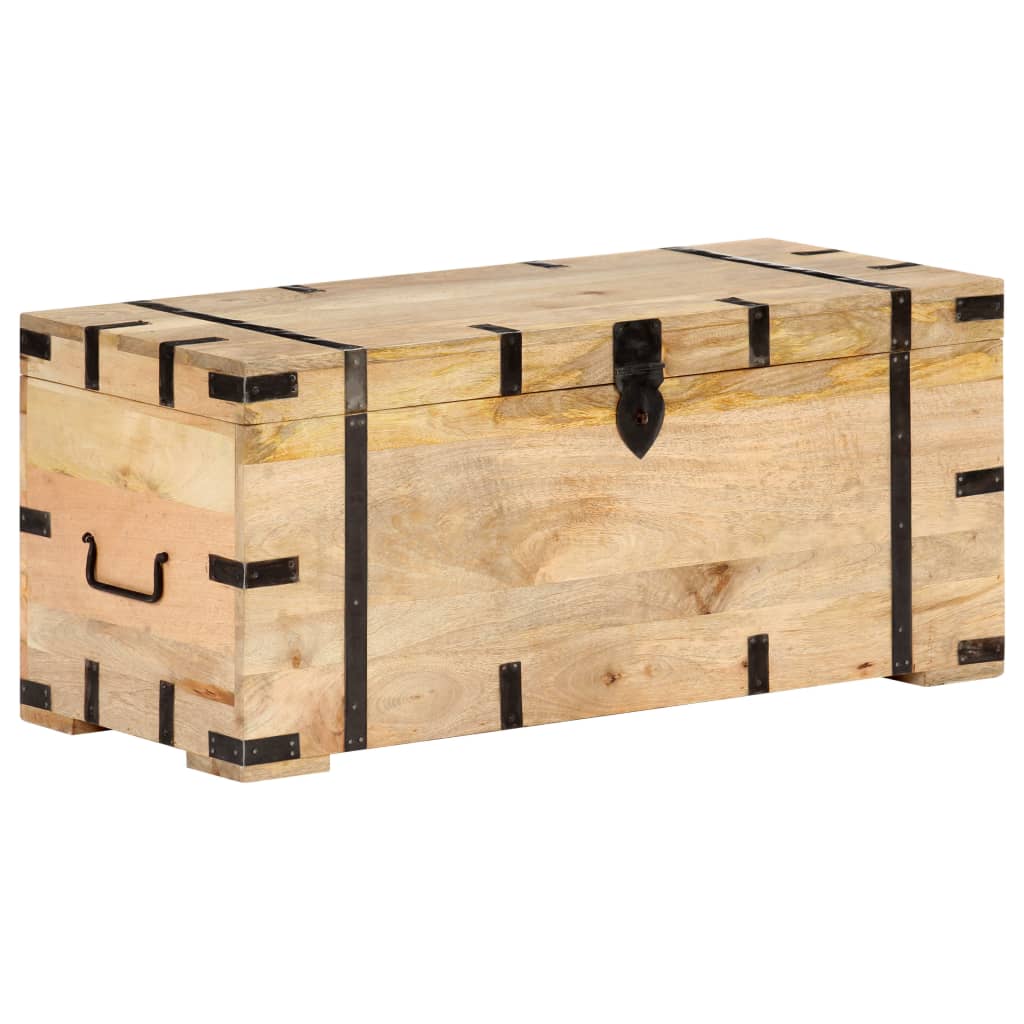 Vidaxl Storage Chest Storage Furniture Blanket Chest Box Storage Box Storage Boxes Blanket Boxes Treasure Chest Boxes Massif Mango Wood