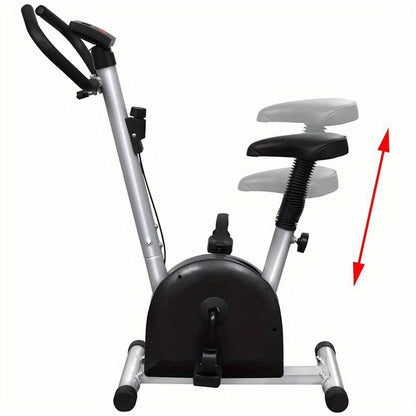 Elittica High-Quality Indoor Cycling Bike with Tungsten Steel Frame, Black Saddle, and Adjustable Resistance - Perfect for Home Workouts, Home Workout Equipment|Adjustable Resistance Bike|Durable Steel Frame