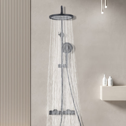 Traditional thermostatic shower set with bathtub and shower system