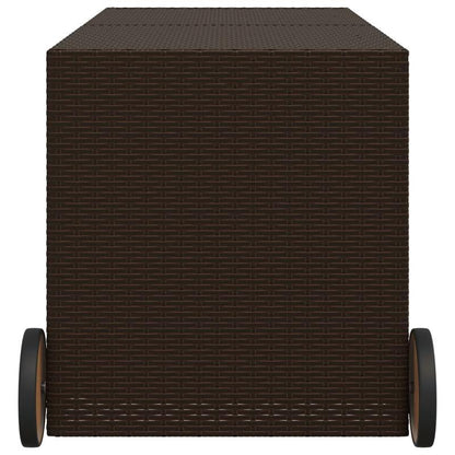 Opbergkist Tuin – Tuinkussenbox – Tuinbox – Opbergbox – Tuinmeubelbox – 283 Liter Inhoud – Weerbestendig PE Rattan Met 4 Wielen En Mobiel