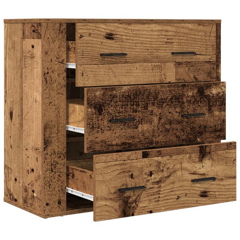 Sideboard 80x33x70cm edited wood oud woodkleurig Removable storage practical