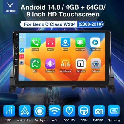 Android Autoradio – Auto Stereo – Multimedia Speler – Double DIN Radio – Inbouw Radio – 9 Inch Touchscreen – Android 14.0 – Draadloze CarPlay & Android Auto