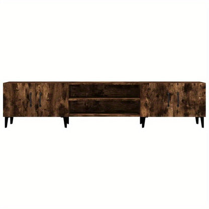 Tv-meubel – Tv-kast – Media meubel – Entertainment center – Houten meubel – Smoke Oak – 180x31,5x40 cm – Duurzaam MDF en massief hout