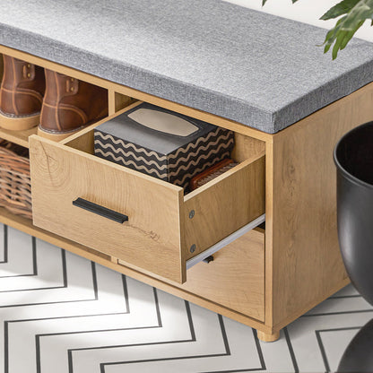 Opbergbank – Opbergkist – Zitbank – Opbergmeubel – Bank Met Armleuningen – 130 Kg Draagkracht – 116x44x58 Cm Beige