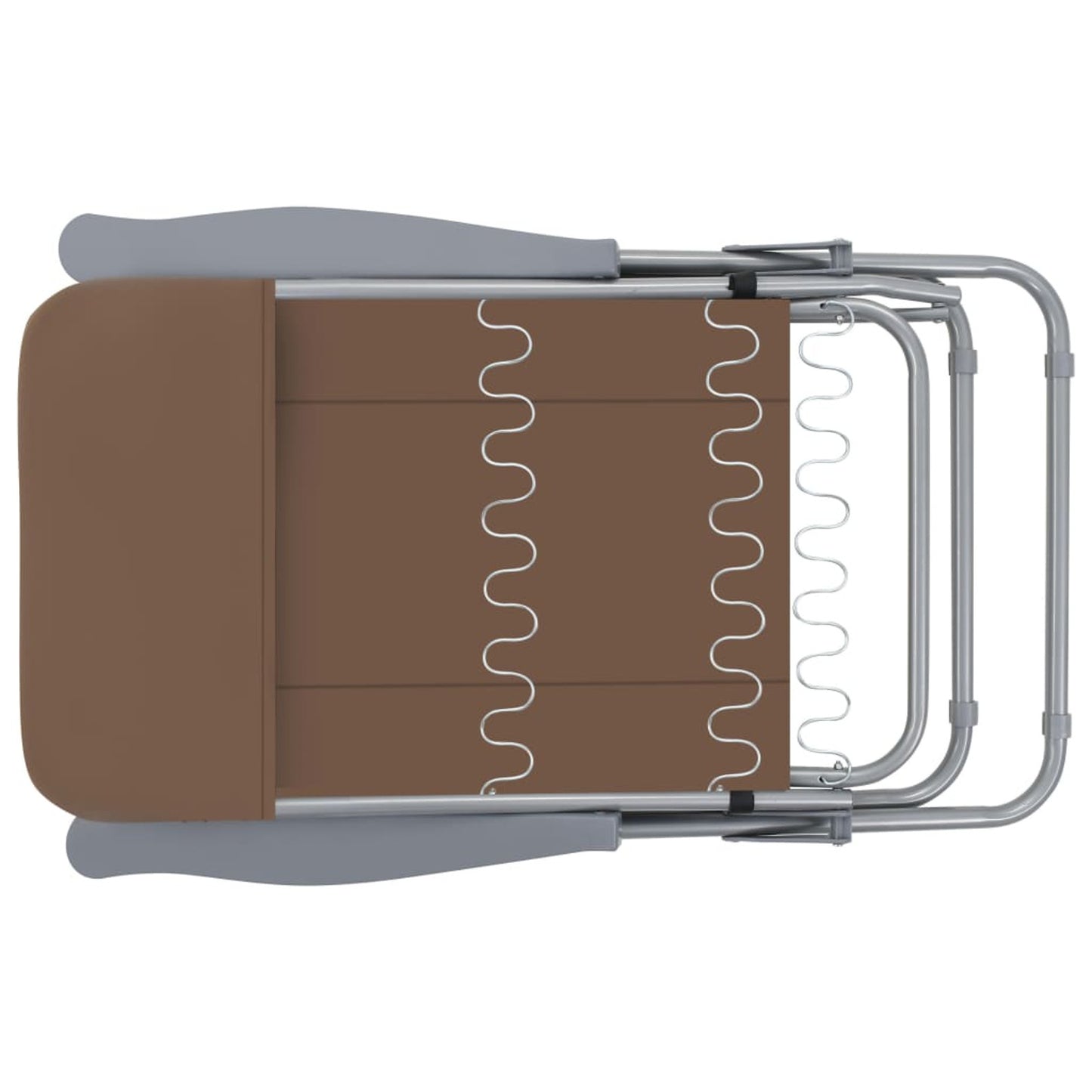 Stoelen – Tuinstoelen – Klapstoelen – Lounge Stoelen – Relaxstoelen – Verstelbare Rugleuning – Gepoedercoat Stalen Frame – Set Van 2 Met Kussens En Hoofdsteun – Bruin – Comfortabel En Stevig