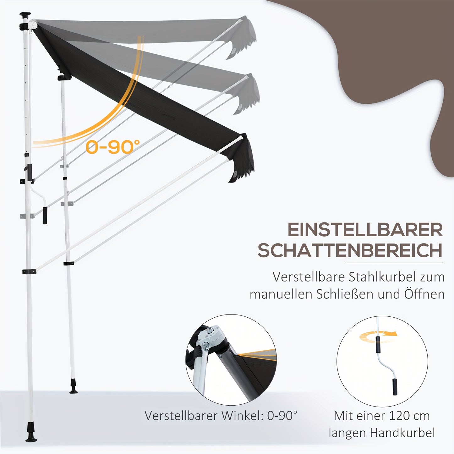 Zonneschermclips – Luifelclips – Schaduwdoekklemmen – Balkonclips – Terrasclips – Verstelbaar – Aluminium Grijs – Geschikt voor 200x150 cm Luifels