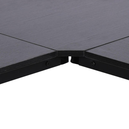 Modern L-Shaped Corner Computer Desk with Storage Shelf - Heavy-Duty MDF & Steel Construction, Space-Saving Home Office Desk with Spacious Work Surface, Black Finish, 150x150x76cm (59"x59") - Ideal for Dual Monitor Setup, Stu