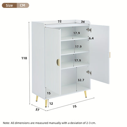 Schoenenkast – Schoenopberger – Schoenrek – Schoenkommode – Halmeubel – MDF – Drie Lagen – Open Lade – Draagvermogen 20KG – Wit