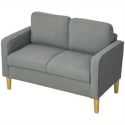 2-Zitsbank – Slaapbank – Loveseat – Bank Met Opbergruimte – Futonbank – Compact Design – Massief Houten Poten – Dik Schuim