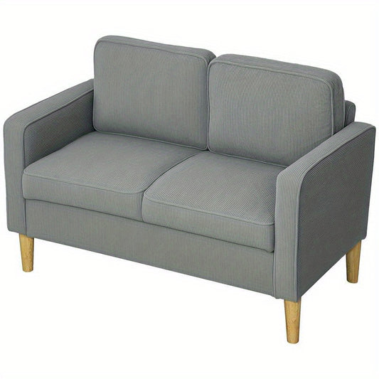 2-Zitsbank – Slaapbank – Loveseat – Bank Met Opbergruimte – Futonbank – Compact Design – Massief Houten Poten – Dik Schuim