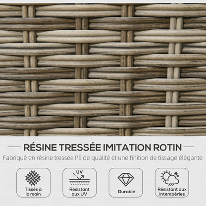 Tuinset – Loungeset – Lounge Meubel – Buitenmeubilair – Voetsteun – Weerbestendig Gegalvaniseerd Metaal – Comfortabele Afritsbare Kussens