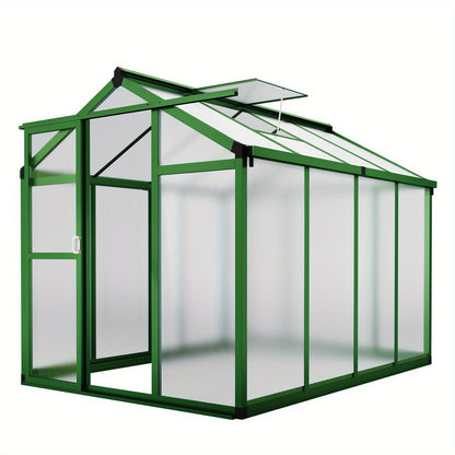 Kas – Kweekkas – Tuinkas – Plantenkas – Broeikas – Groot Aluminium Frame – Weerbestendig Polycarbonaat – Inclusief Dakventilator – 183x244 cm Walk-in Greenhouse