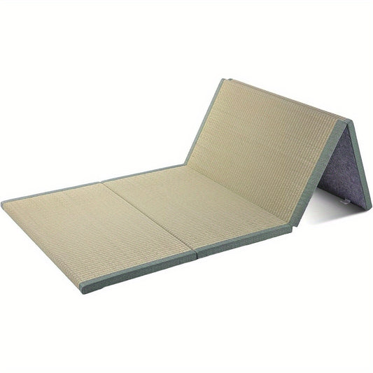 Tatami Mat – Opvouwbare Mat – Futon Mat – Yogamat – Crawling Mat – 200x75x3,5 cm – Natuurlijk Gras – Vochtregulerend & Antislip