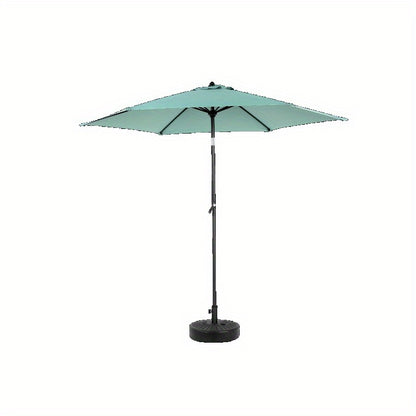 Large Rectangular Double Sided Outdoor Umbrella with Crank, Light Green Patio Garden Cantilever Umbrella, Durable Metal Frame and Waterproof Fabric for Deck Poolside Backyard Shade