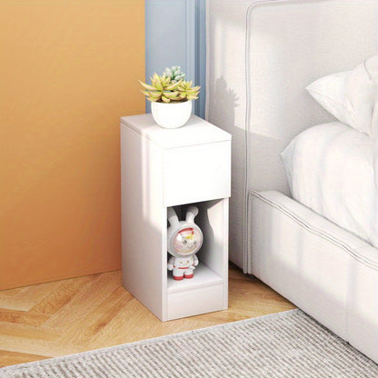 Nachtkastje – Bijzettafel – Nachttafel – Ladekast – Nachtkast – Wit – Compact Design 20x30x50 cm – Spaanplaat Melamine Coating