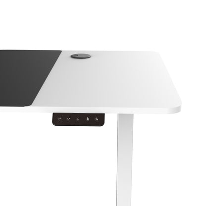 Bureaublad – Bureau – Zit-Sta Bureau – Verstelbaar Bureau – Elektrisch Verstelbaar – Hoogte 72-117 cm – XXL Muismat 120x60 cm – Zwart